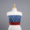 Shop Blue Block Print Cotton Pipad Blouse Piece 