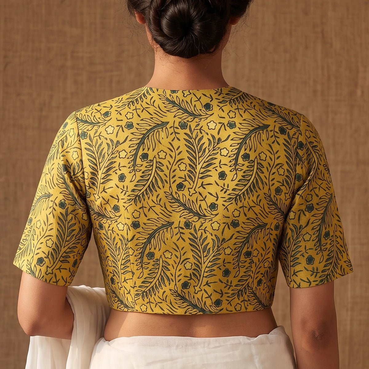 Ajrakh Hand Block Print Modal Silk Readymade Blouse 19