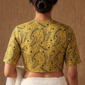 Ajrakh Hand Block Print Modal Silk Readymade Blouse 19