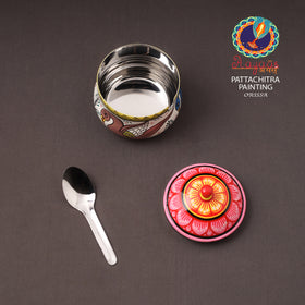 Odisha Pattachitra Handpainted Stainless Steel Ghee Pot 46