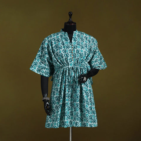 Hand batik cotton medium kaftan 54 - handcrafted