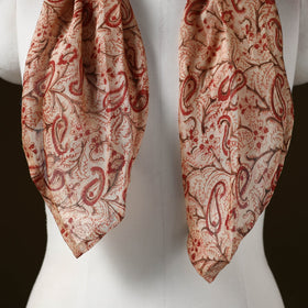 Kalamkari chanderi silk pendant necklace scarf 03