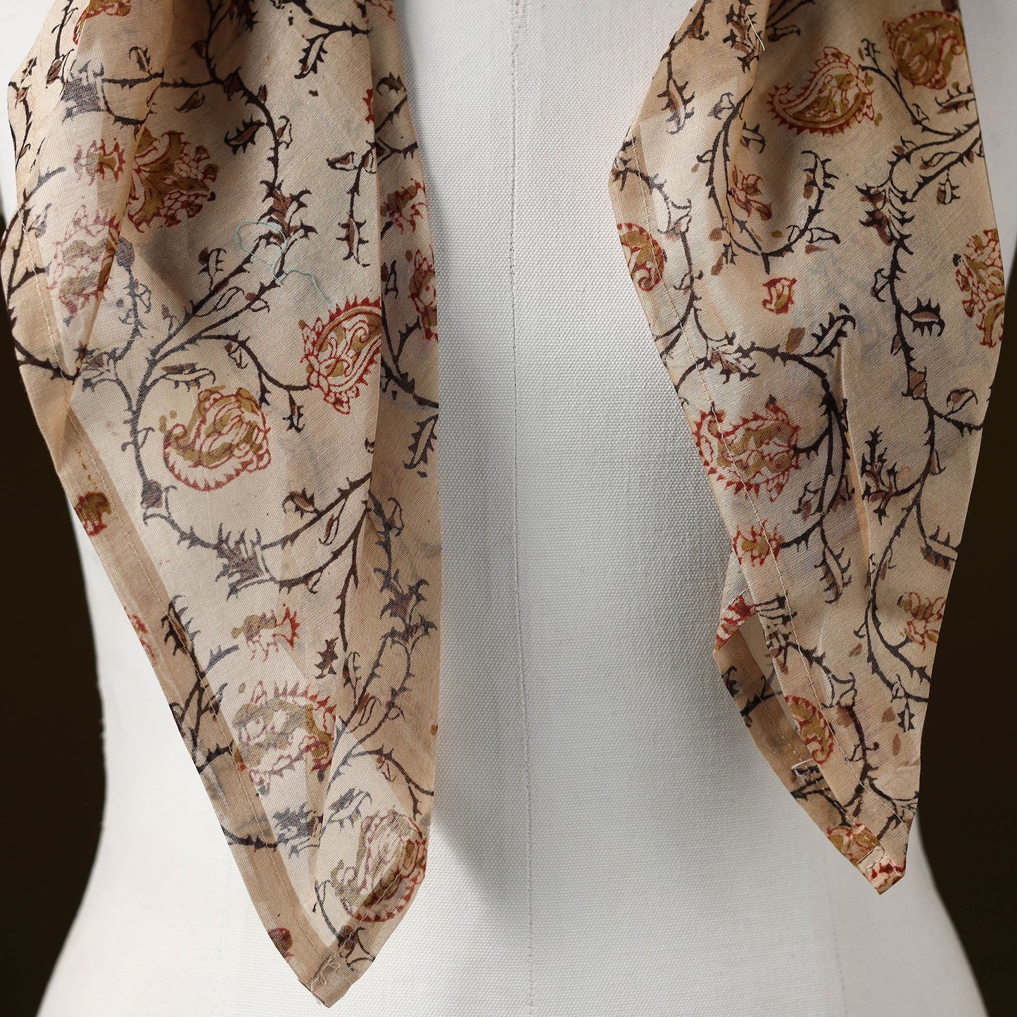 Kalamkari chanderi silk pendant necklace scarf 10