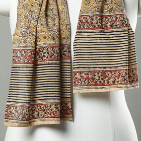 Pedana Block Print Natural Dyed Cotton Kalamkari Stole