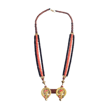 Regal Sisters: Handcrafted Wooden Necklace