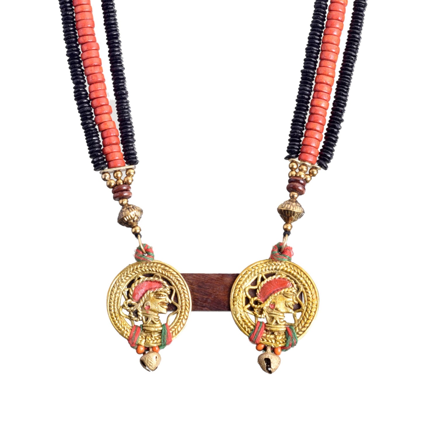 Regal Sisters: Handcrafted Wooden Necklace