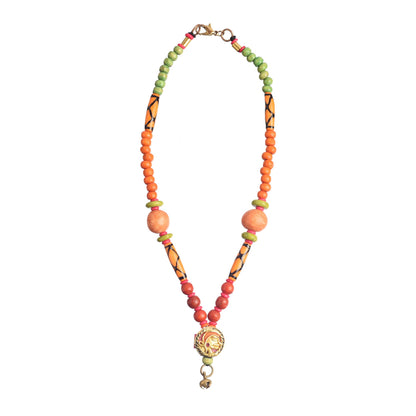 The Orange Queen Handcrafted Tribal Necklace