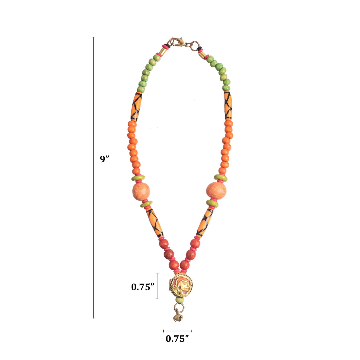 The Orange Queen Handcrafted Tribal Necklace