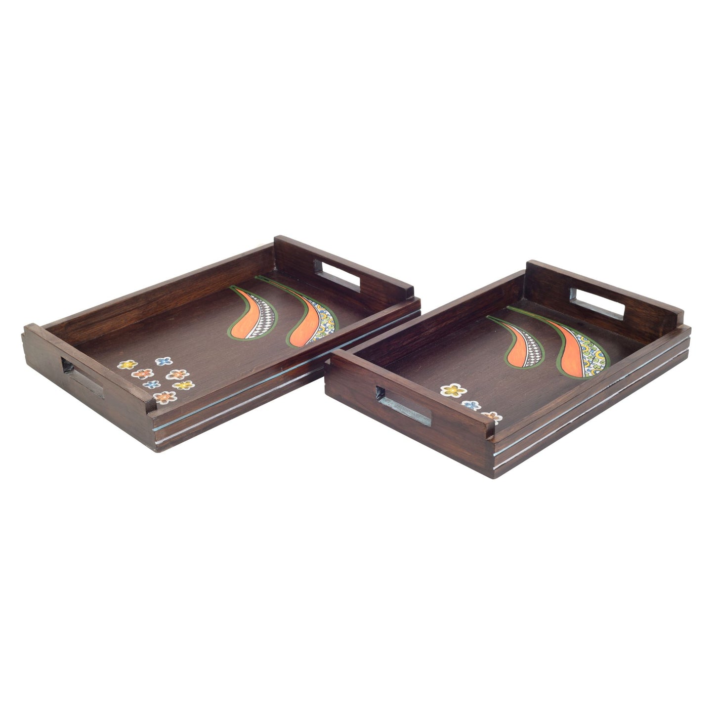 Blooming Leaves Serving Trays (Set of 2)