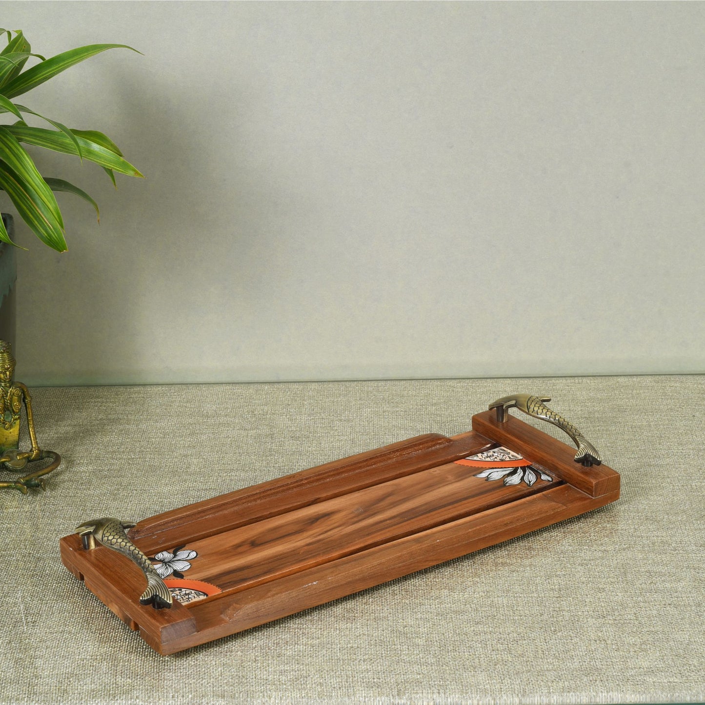 Flora Handcrafted Serving Tray (15x6x2)