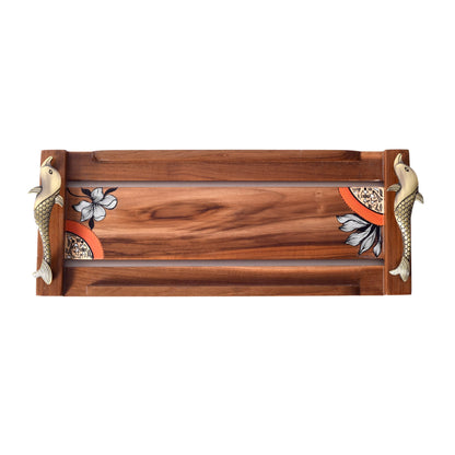Flora Handcrafted Serving Tray (15x6x2)