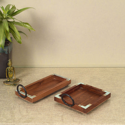 Ringo Serving Trays (Set of 2) (Large -9.5x4x2.5, Small - 7x6x2.5)