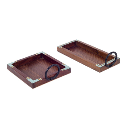Ringo Serving Trays (Set of 2) (Large -9.5x4x2.5, Small - 7x6x2.5)