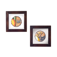 Patterns OF Leaf Wall Paintings (Set Of 2) (8x8x1)