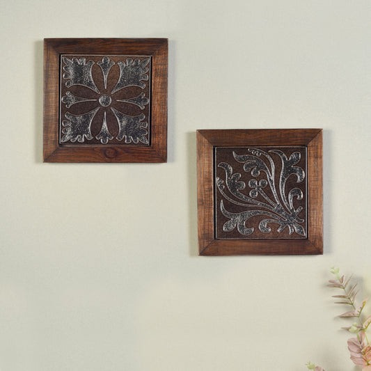 Brown Orchids Handcrafted Wall Art / Trivets