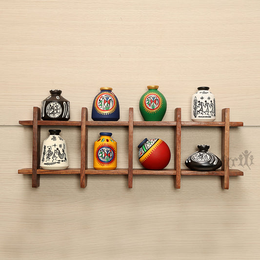 Wall Decor Ladder with 8 pots