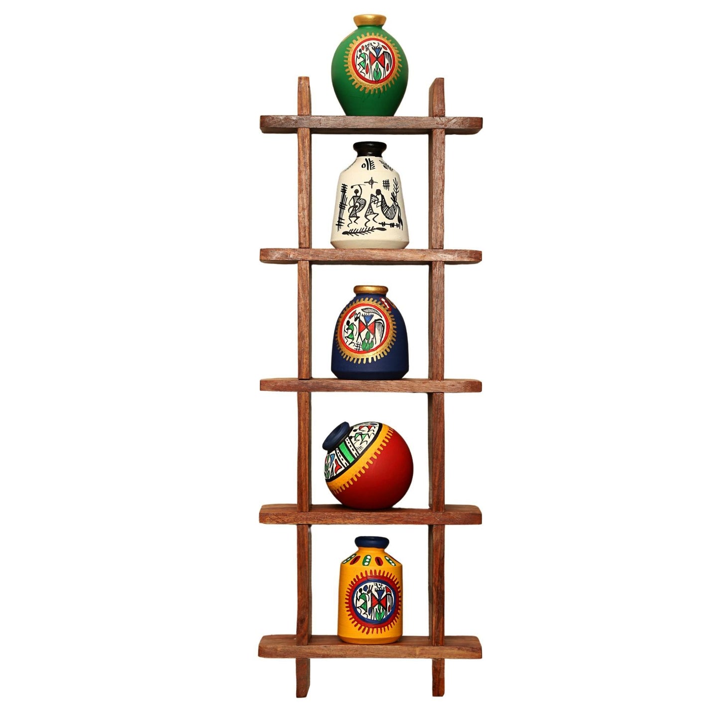 Wall Decor Ladder with 5 pots