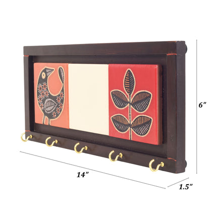 Pichhwai Handcrafted Tiles Key Holder Panel