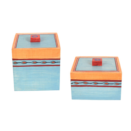 Boxed in Blue Handcrafted Utility Storage Boxes