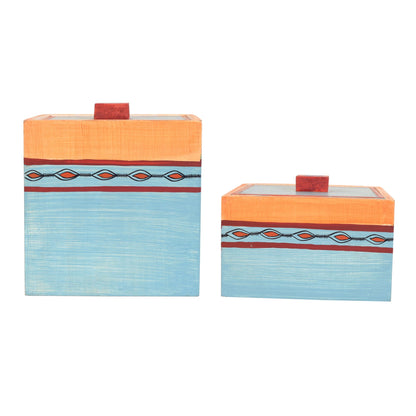Boxed in Blue Handcrafted Utility Storage Boxes
