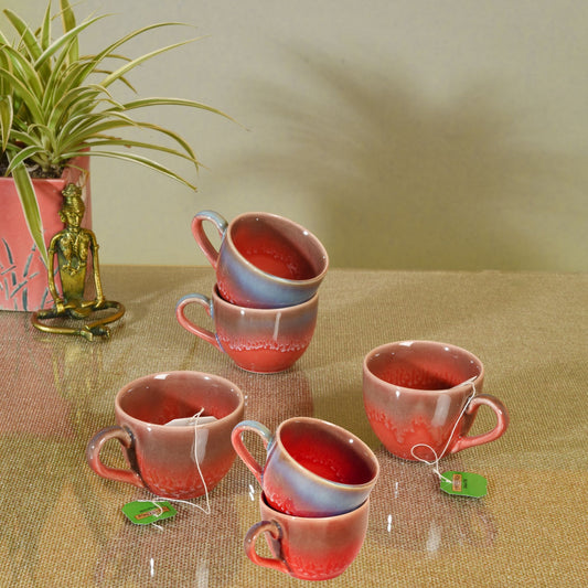 Rustic Drip Tea Cups Set of