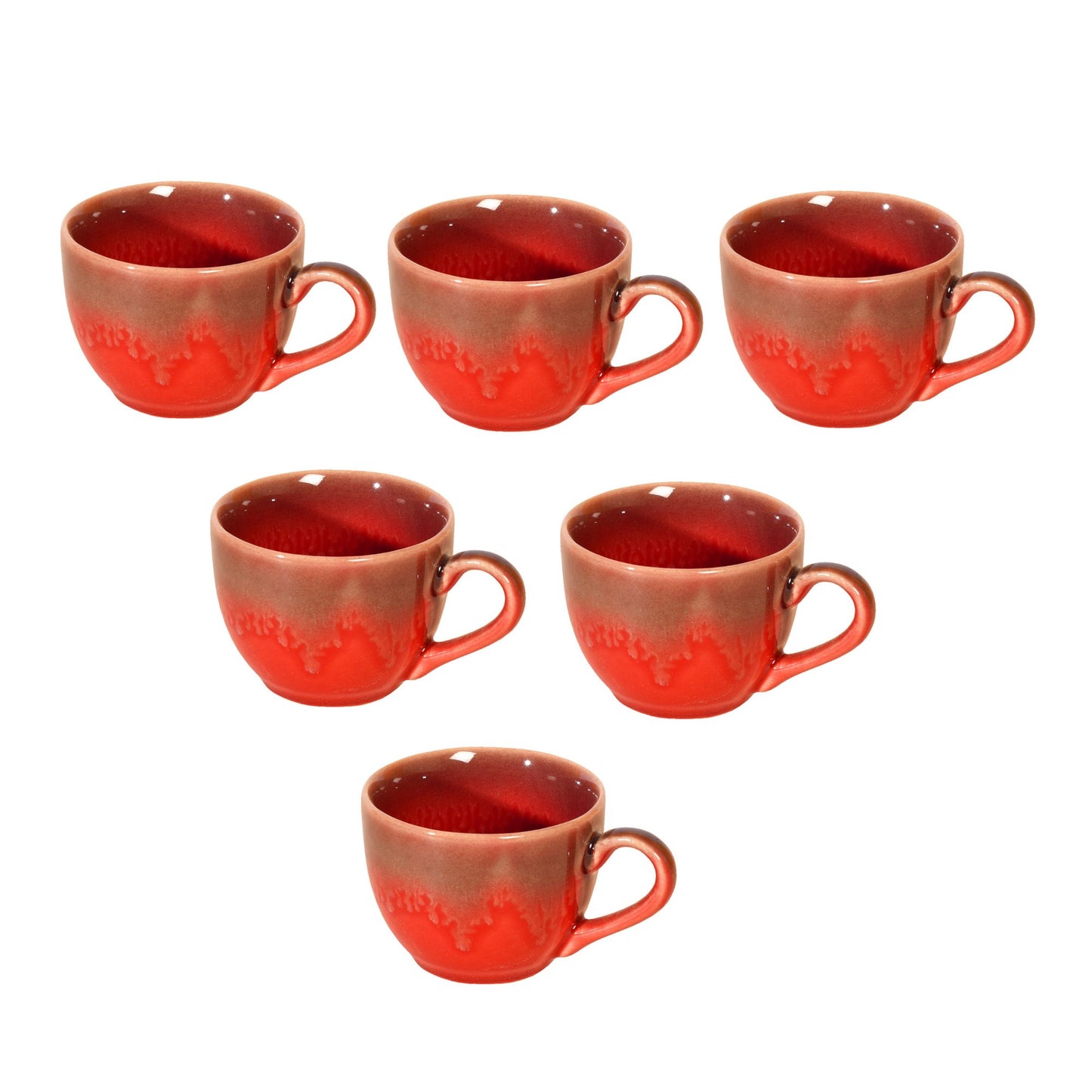 Rustic Drip Tea Cups Set of