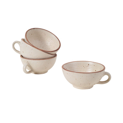 Elysian white soup bowls SET OF 4 (5.5x4.6x2.2