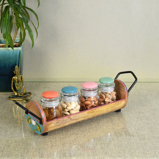 Pichhwai Leela Yankee Storage Jars (Set of 4)
