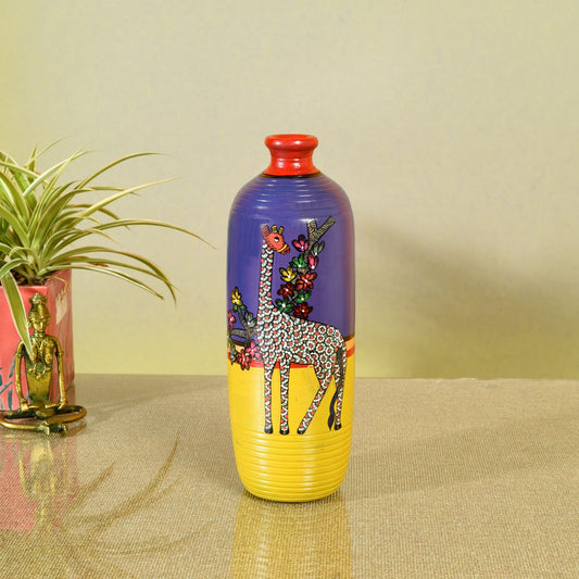 Giraffe Gallore Terracotta Vase