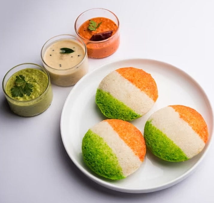 Tricolor Idli