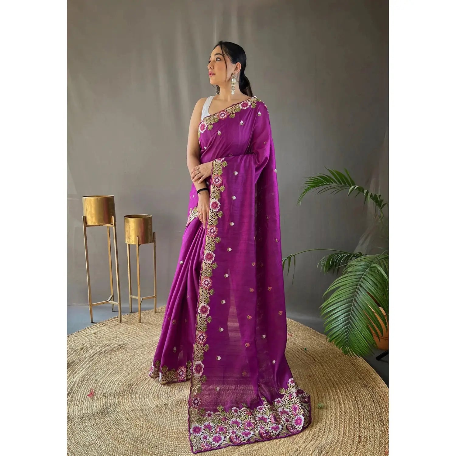 Purple saree
