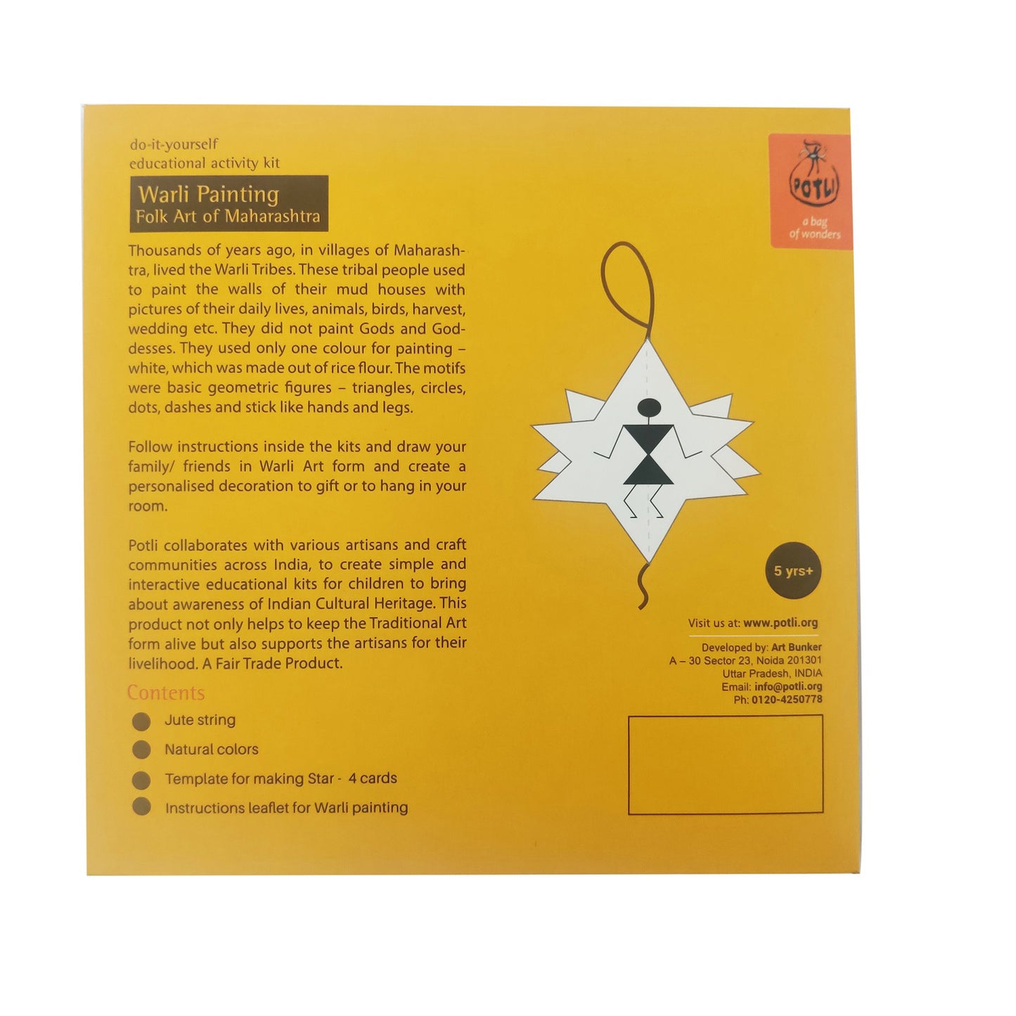 DIY Paper Christmas Ornaments kit with Warli painting