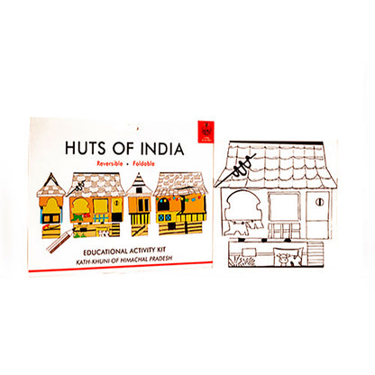 Colouring kit HUTS OF INDIA - Kath Khuni of Himachal Pradesh