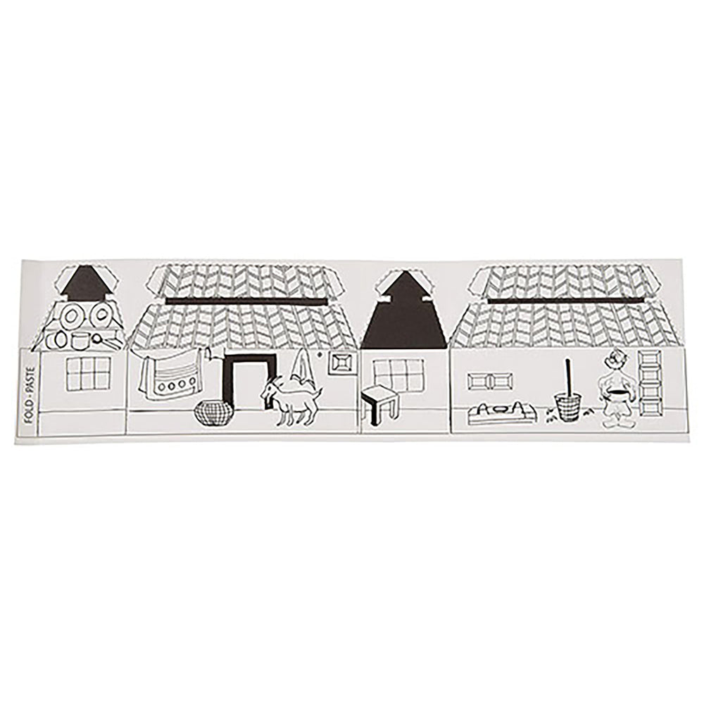 Colouring kit HUTS OF INDIA - Mud Huts of Jharkhand