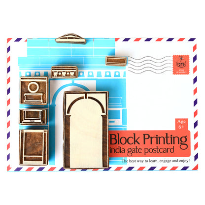 DIY Wooden Block Printing Craft kit Monuments of india India Gate