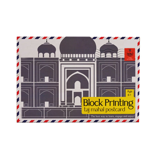 DIY Wooden Block Printing Craft kit Monuments of india Taj Mahal