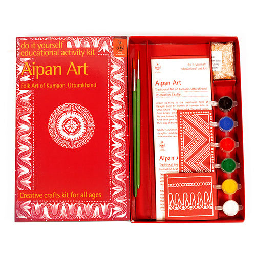 DIY Colouring Folk Art kit Aipan Painting
 
