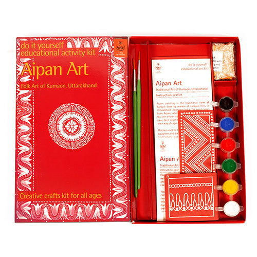 DIY Colouring Folk Art kit Aipan Painting