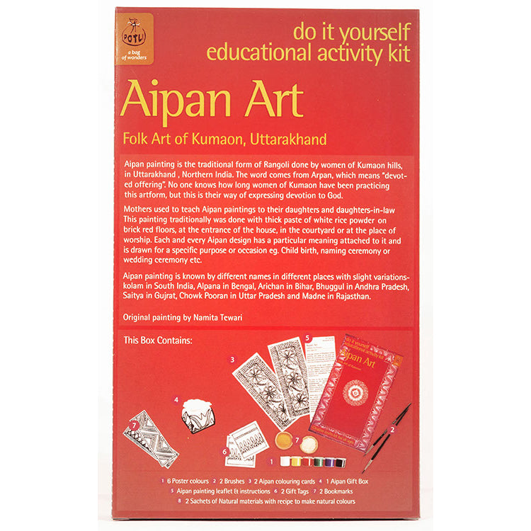 DIY Colouring Folk Art kit Aipan Painting
 
