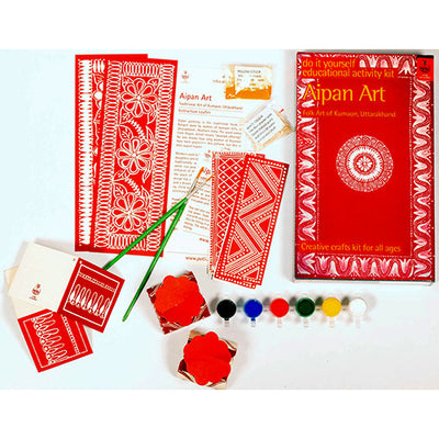 DIY Colouring Folk Art kit Aipan Painting