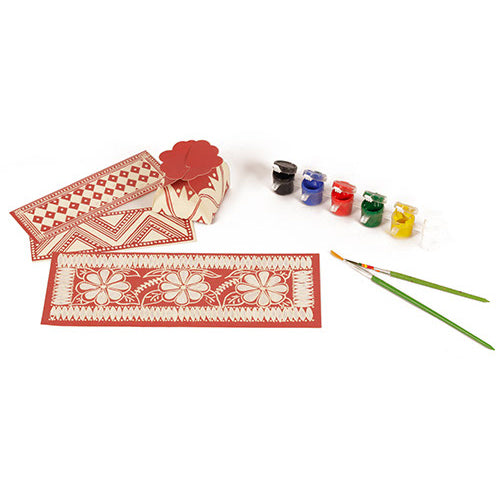 DIY Colouring Folk Art kit Aipan Painting
 
