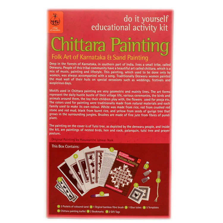 DIY Colouring Folk Art kit Chittara Painting