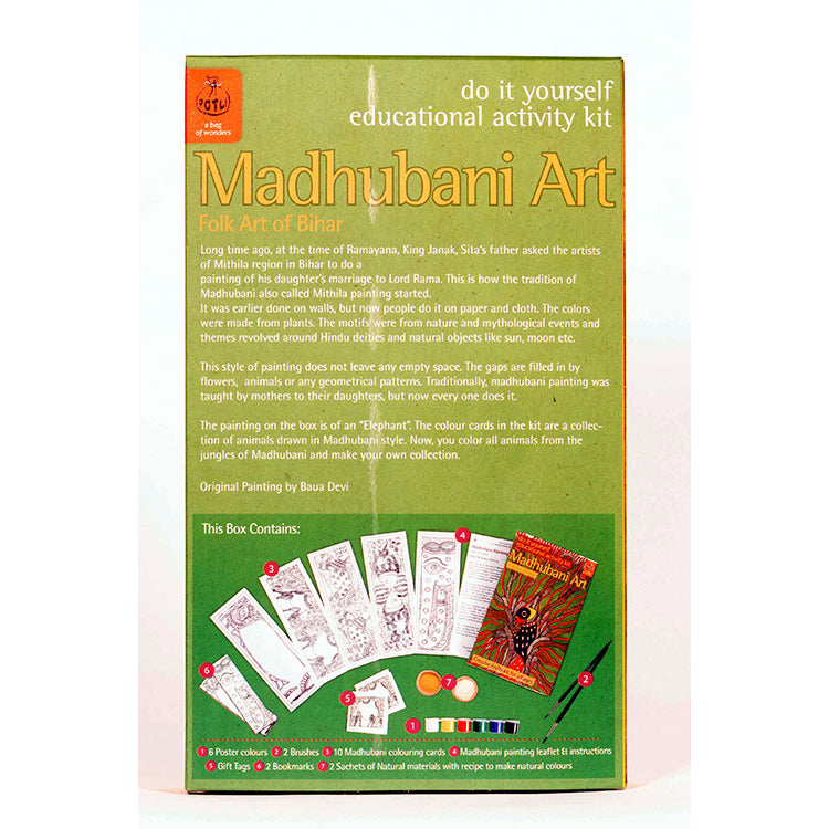 DIY Colouring Folk Art kit Madhubani Painting