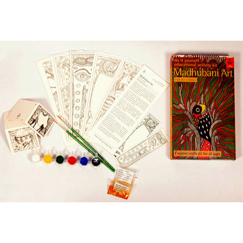 DIY Colouring Folk Art kit Madhubani Painting