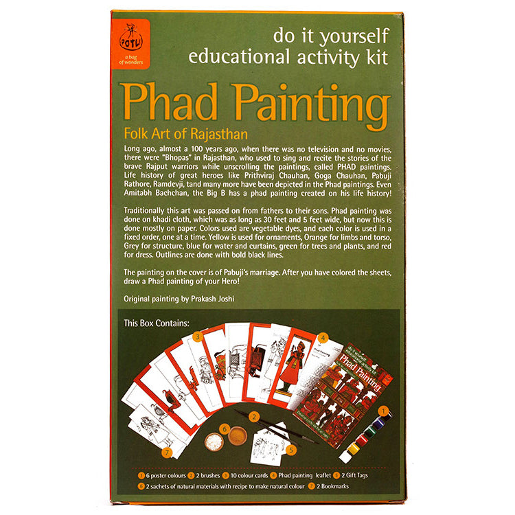 DIY Colouring Folk Art kit Phad Painting