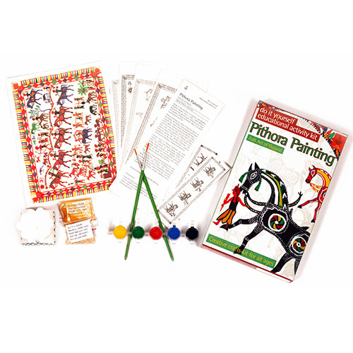 DIY Colouring Folk Art kit Pithora Painting