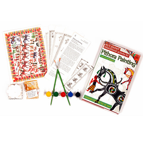 DIY Colouring Folk Art kit Pithora Painting