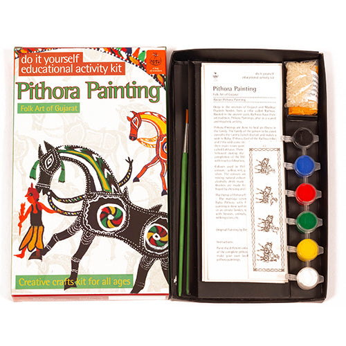 DIY Colouring Folk Art kit Pithora Painting