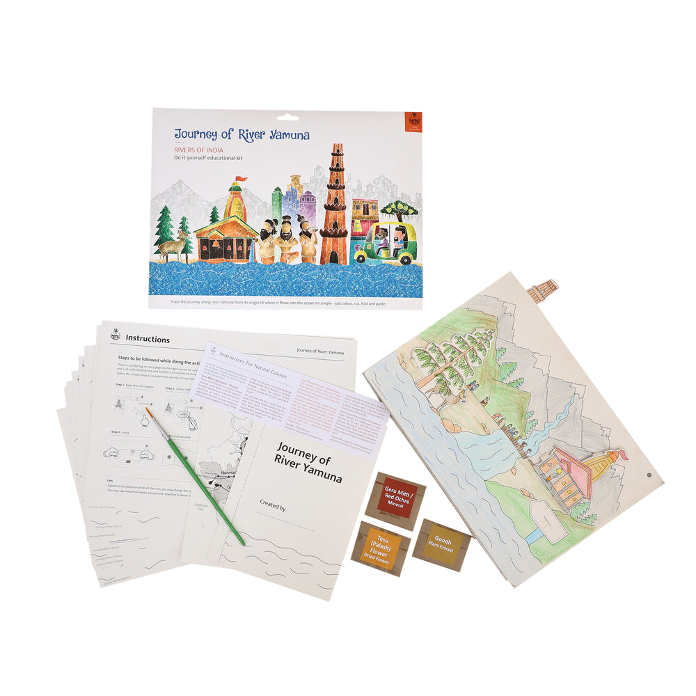 DIY Colouring kit Journey of River Yamuna
