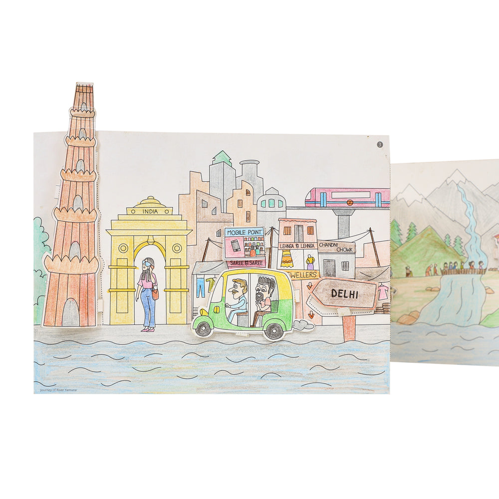 DIY Colouring kit Journey of River Yamuna
